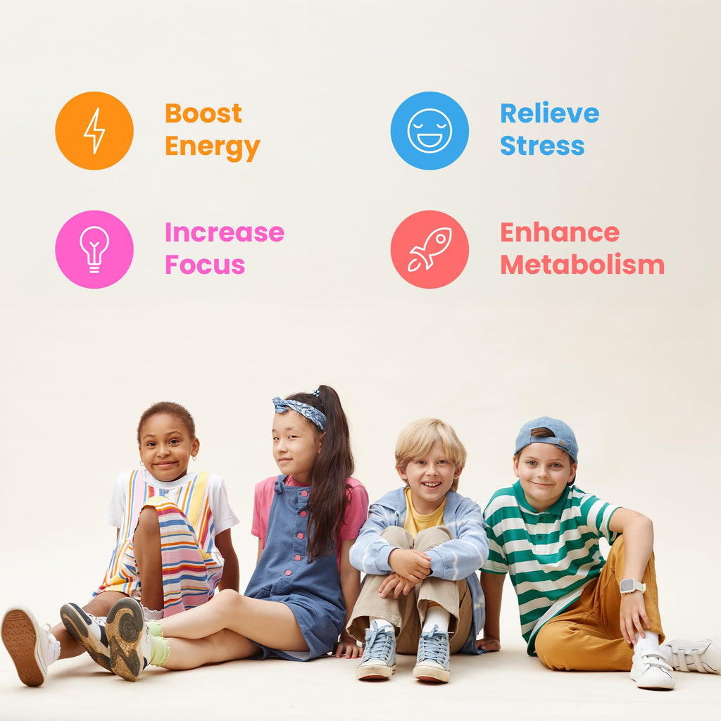 NutraChamps Organic Vitamin B Complex for Kids, B1, B2, B3, B6, B7, B9 & Methyl B12, Kids B Complex Liquid Drops Supplement, Energy, Focus, Metabolism, Natural Berry, 120 Servings, 4 Month Supply