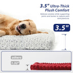 3.5" Thick Plush Dog Bed Mat for Car Back Seat, Non-Slip Pet Travel Bed