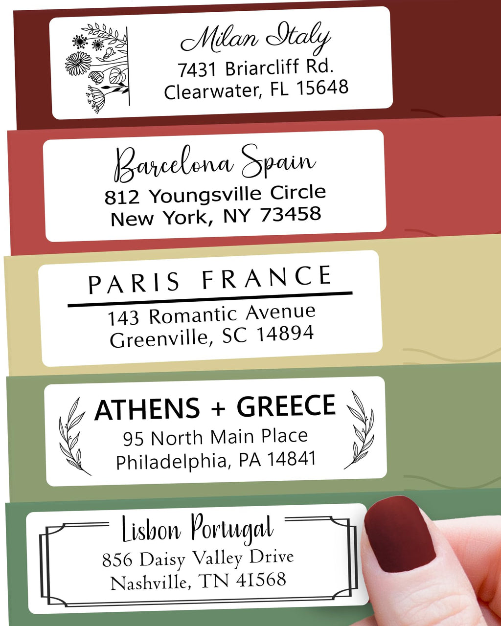 Personalized Return Address Labels - Custom Address Labels & Address Stickers for Envelopes - High Gloss Self-Adhesive Mailing Labels on Sheets (50-1000)