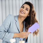 1 PCS Curly Hair Brush, Curl Defining Brush (Purple) | Curly Hair to Reduce Pulling