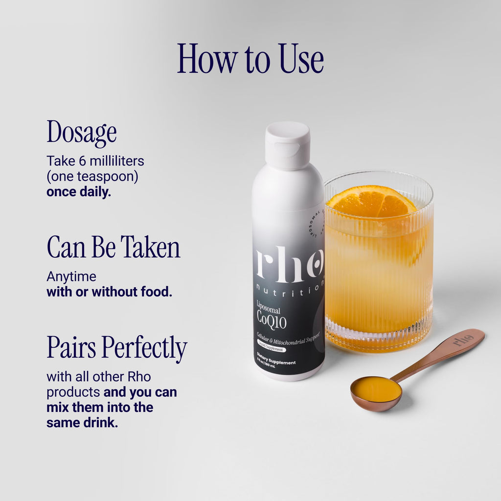 Rho Nutrition Liposomal CoQ10 Liquid Supplement