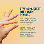 Live Conscious Vitamin K2 MK7 with D3 Supplement | Bone & Heart Health Support - Patented Vitamin K & Vitamin D3 5000 IU - 60 Softgels