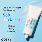 COSRX Ultimate Nourishing Rice Overnight Spa Mask, Niacinamide, 2.02fl.oz | 68% Rice Extract Sleeping Pack, Brightening, Deep Nourishment for Dull, Dry Skin, Glow Boosting, Korean Skin Care