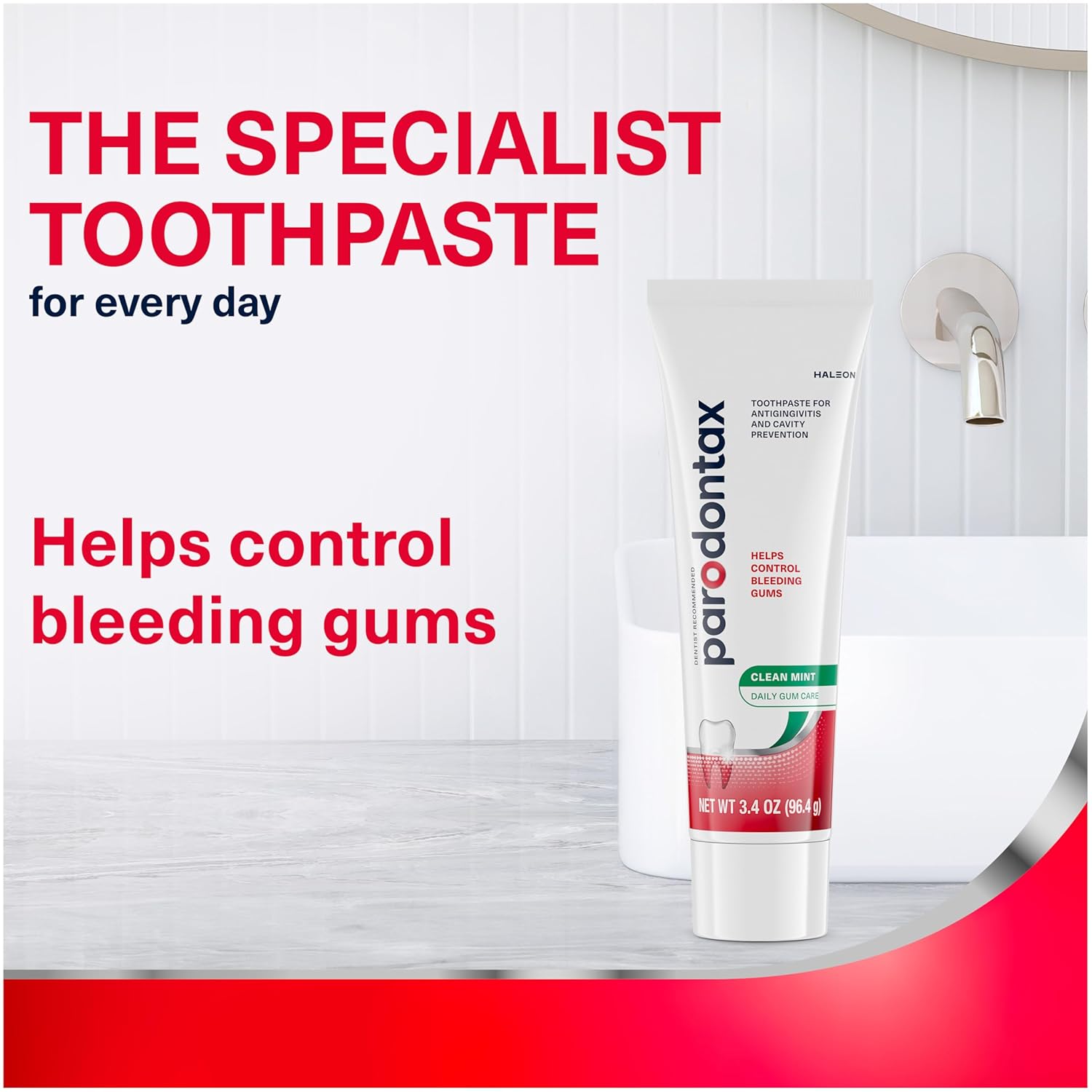Buy now Parodontax Clean Mint Toothpaste For Gum Health, Helps Cavity Prevention, Anticavity And Antigingivitis - 3.4 Oz x 3 at indiglob india