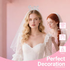 3Pcs Bride to Be Headband with Sash and Veil for Bachelorette Party | Bride Decorations, Bridal Shower Favors, Wedding Accessories for Gift