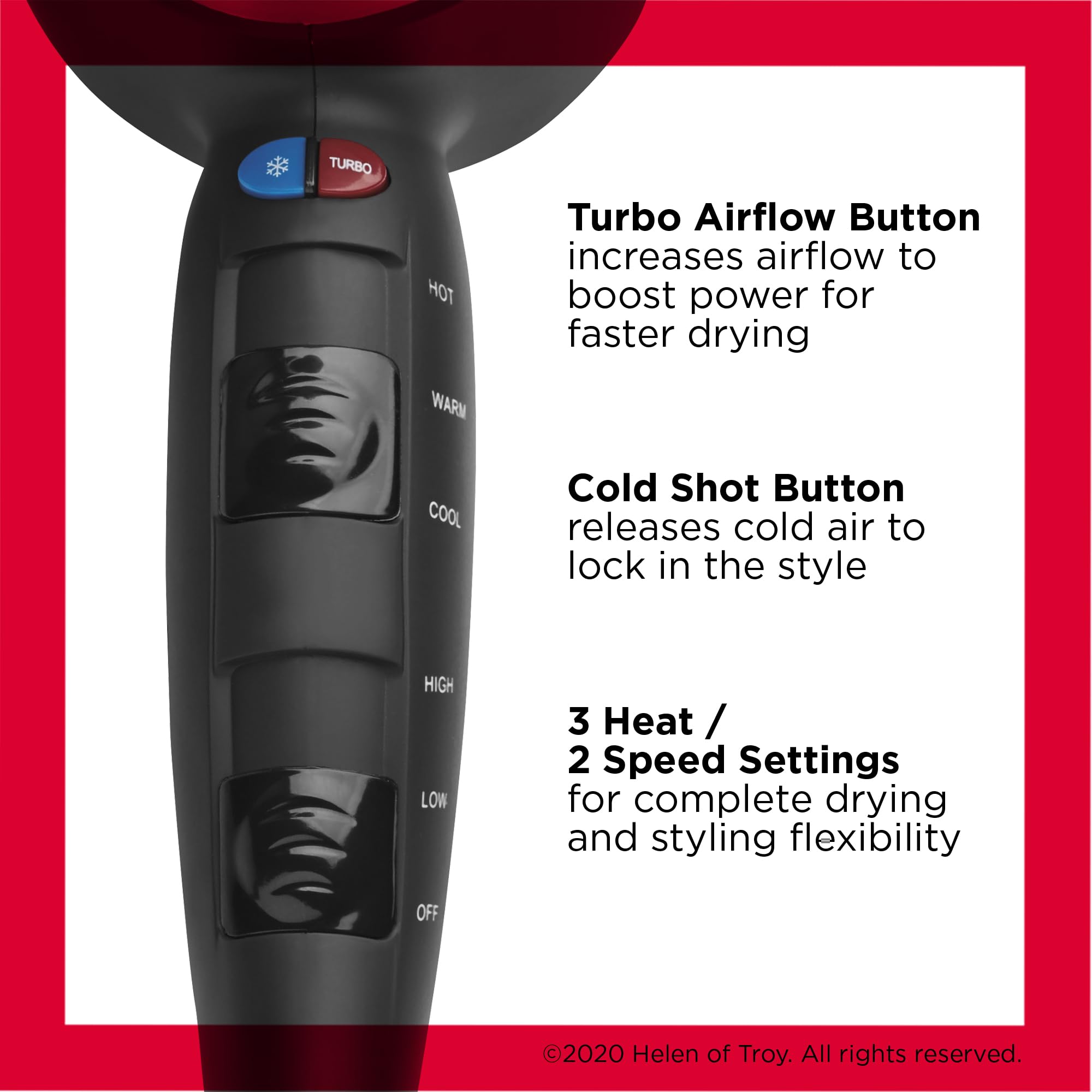 REVLON Turbo Hair Dryer | 1875 Watts of Maximum Shine, Fast Dry (Silver) | Built for Speed, Style & Shine, Fast Drying, Reduces Frizz, 3X Ceramic Coating
