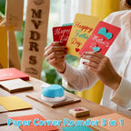 Ecraft Paper Corner Rounder Punch : 3 in 1 (R4mm, R7mm, R10mm) - Corner Cutter for Paper Crafts, Laminate, Photo, DIY, Card Making and Scrapbooking