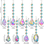 Buy now XINRUI Crystal Sun Catcher, 9 Pack Hanging Ornament Crystals Balls Prism Rainbow Maker for Home, Office, Garden Decoration, Window Decorations Decor(Crystal) at indiglob india