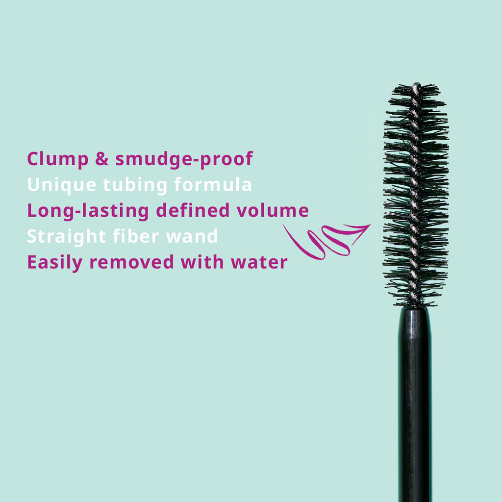 essence Bye Bye Panda Eyes Tubing Mascara, Black, Smudge-proof (Pack of 1) | No Flaking, Washes Off with Warm Water, Volumizing & Lengthening; Vegan, Cruelty Free, Paraben-Free, Oil-Free