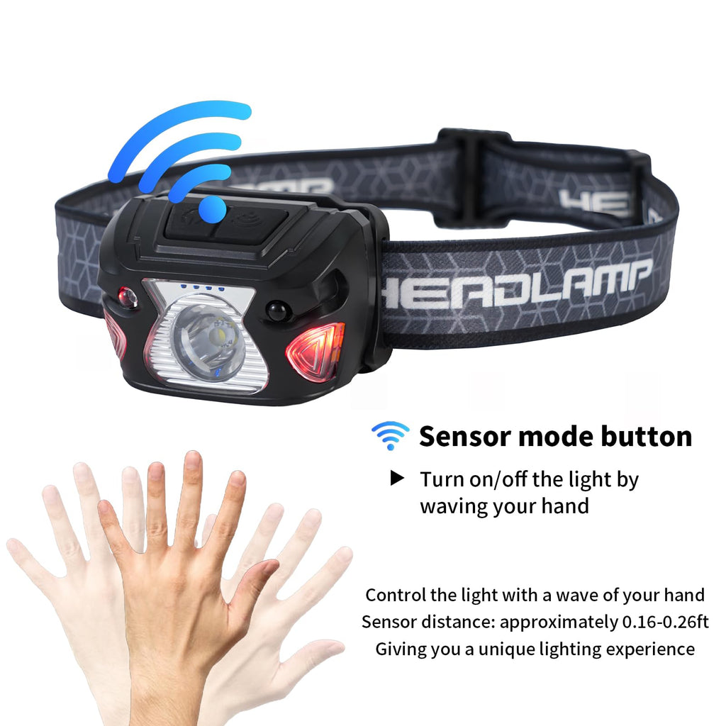 Outdoor Headlamp, USB Rechargeable, 12 Hour Continuous Lighting