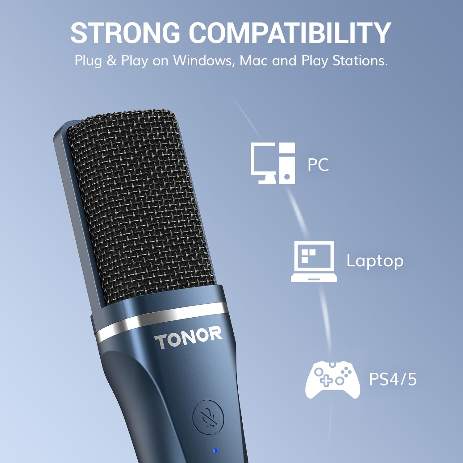 Buy now TONOR TC-777 Podcast Microphone, USB Computer Microphone, Cardioid Condenser PC Mic with Tripod Stand and Pop Filter for Podcasting, Streaming, Vocal Recording, Compatible with PC & Laptop, PS4/5 at indiglob india