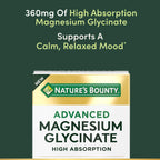 Nature's Bounty Calm Magnesium Glycinate Supplement, 90 Capsules