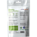 Vitamatic Certified USDA Organic Neem Leaf Powder – 1 lb (16 oz) 100% Pure Azadirachta Indica | Traditional Ayurvedic Herb for Skin, Immune, and Detox Support