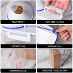 Laundry Detergent Dispenser - 70oz Scent Booster Beads Dispenser with Lids, Suitable for Laundry Beads, Oatmeal, Pet Food