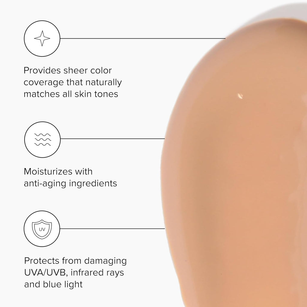Buy now DRMTLGY Anti-Aging Tinted Moisturizer SPF 46 â€“ Sheer Face Sunscreen & Lightweight Makeup with Broad Spectrum UV Protection â€“ Hydrating Skin Care & Face Moisturizer â€“ 1.7 oz at indiglob india