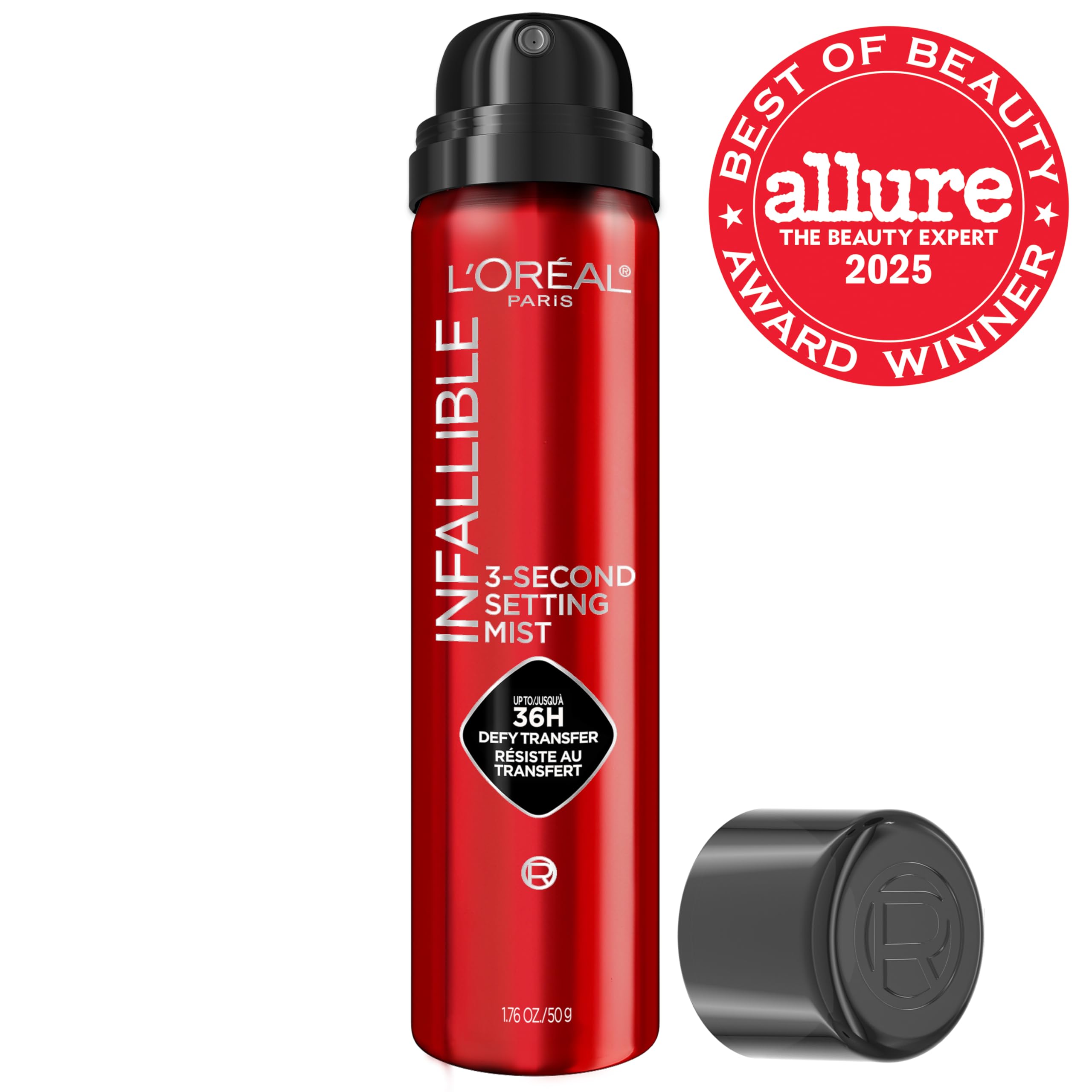 Buy now L'Oreal Paris Infallible 3-Second Setting Spray Mist, Microfine Mist for up to 36HR Wear, Clear, 1.76 oz at indiglob india