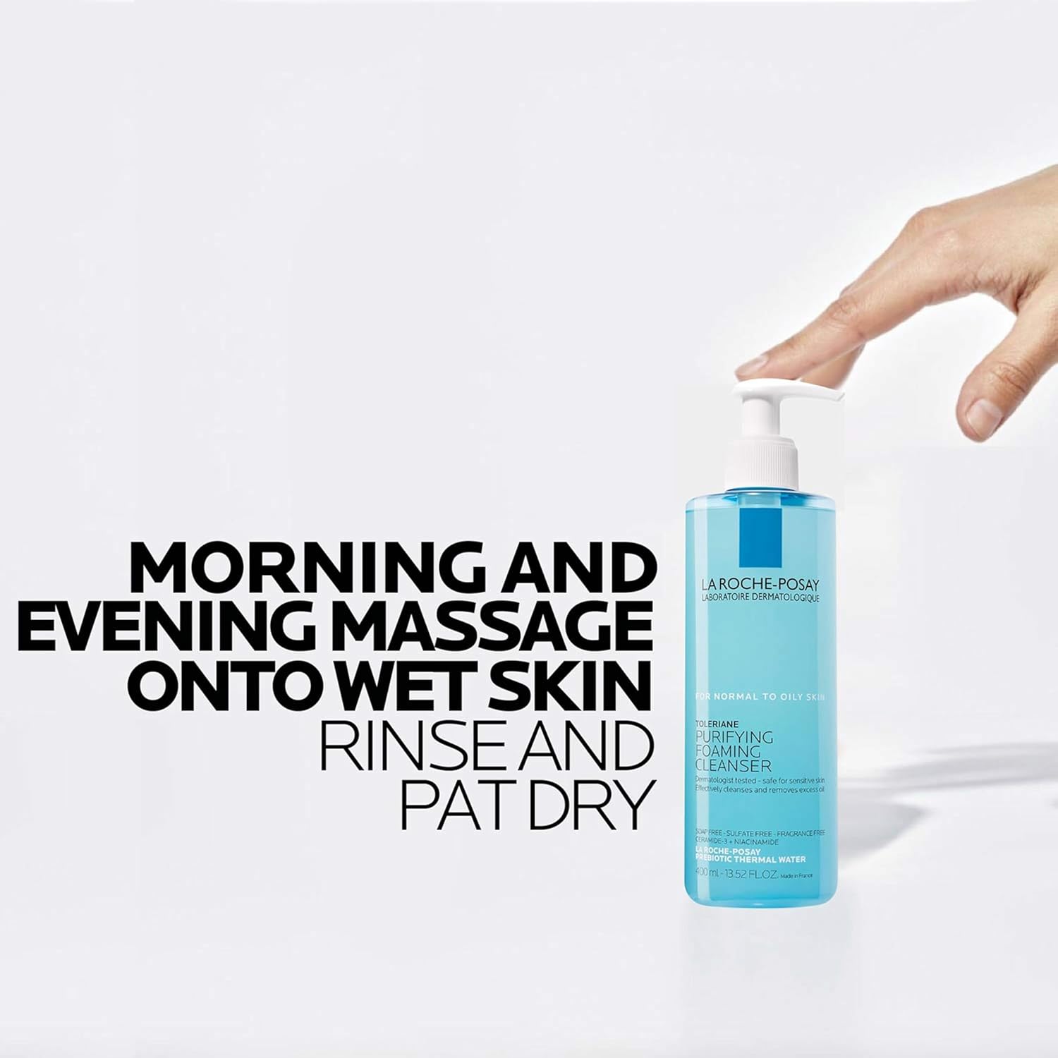 Buy now La Roche-Posay Toleriane Purifying Foaming Facial Cleanser, Oil Free Face Wash for Women & Men with Niacinamide + Ceramides, Pore Cleanser Safe For Sensitive Skin, Wonâ€™t Dry Out Skin, Soap Free at indiglob india