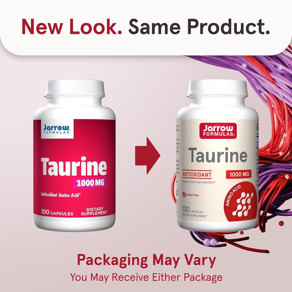 Buy now Jarrow Formulas Taurine 1000 mg - 100 Capsules - Antioxidant Amino Acid - Brain Health & Function - Pharmaceutical Grade Taurine Capsules - 100 Servings at indiglob india