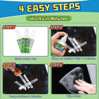 Adhesive Remover Spray Kit, 4 fl oz Sticker Remover for Labels, Glue, Residue, Tape, Decals, Fast Acting Glue Remover Includes Scraper and 10 Extra Plastic Razor Blades for Home, Car, Glass, Metal