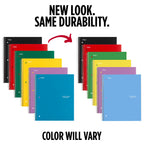 Five Star Spiral Notebook + Study App, 6 Pack, 1 Subject, Wide Ruled 8" x 10.5" Paper, 100 Sheets, Fights Ink Bleed, Water Resistant Cover, Assorted Colors (38042)