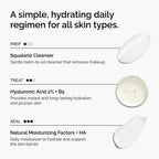 Buy now The Ordinary The Daily Set, Daily Skincare Routine with Squalane Cleanser, Hyaluronic Acid 2% + B5, and Natural Moisturizing Factors + HA | Skin Care Set at indiglob india