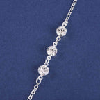 Buy now Crystal Finger Bracelets Ring Hand Chain Beach Slave Bracelet Jewelry for Women(Silver) at indiglob india