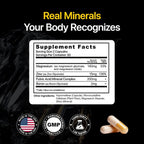 Menerals Mens Multivitamin, Trace Mineral Supplement with Fulvic Acid 60Ct | Testosterone - Natural All-in-One Men's Mineral Formula; Pairs Trace Minerals with Fulvic Acid; 60-Count Bottle