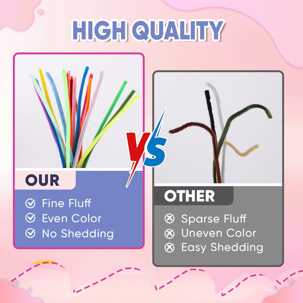 400 PCS Pipe Cleaners Bulk, 40 Colors Chenille Stems Pipe Cleaners Craft