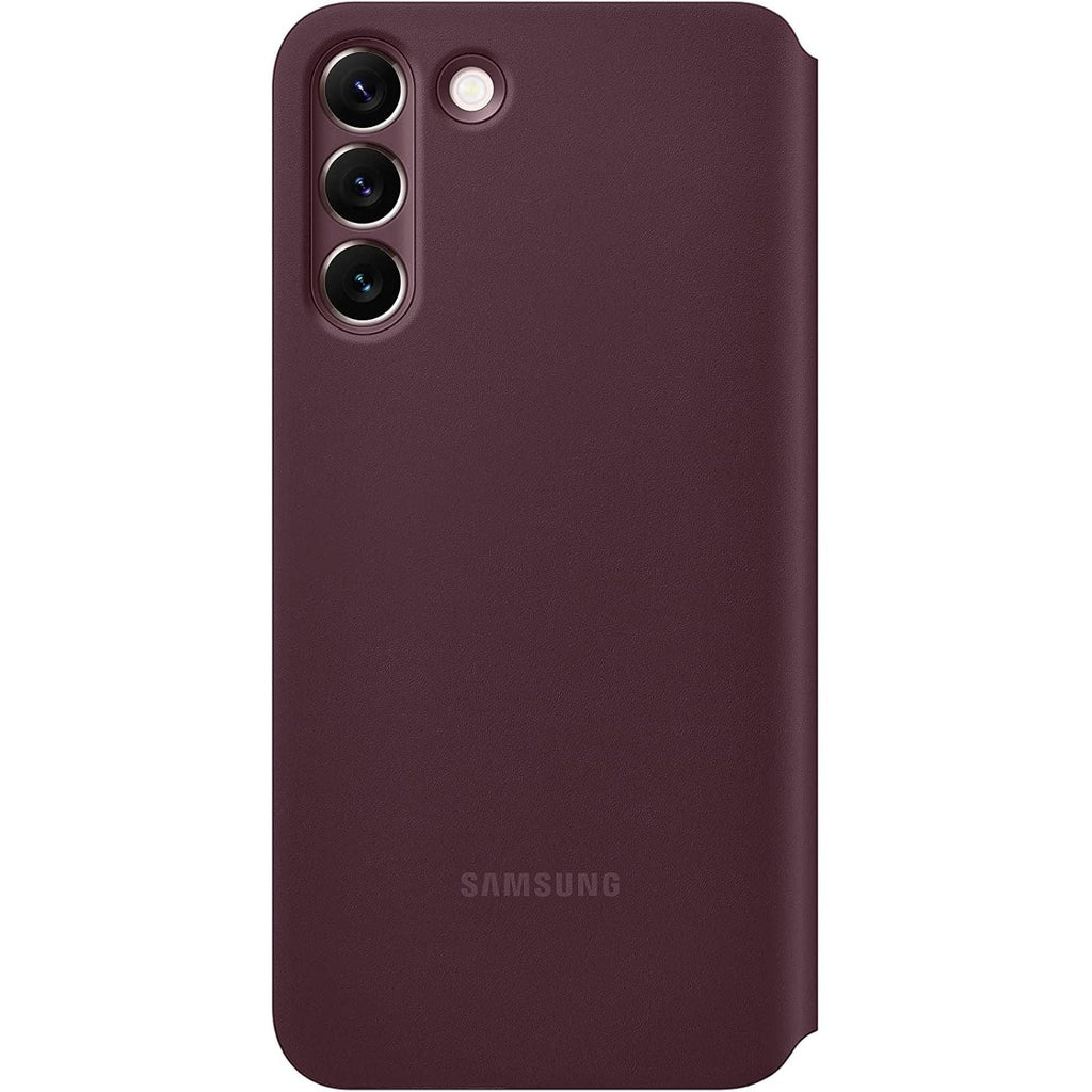 Buy now SAMSUNG Galaxy S22+ S-View Flip Cover, Protective Phone Case, Tap Control, Cutting Edge Design, US Version, Burgundy,EF-ZS906CEEGUS at indiglob india