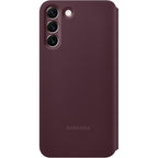 Buy now SAMSUNG Galaxy S22+ S-View Flip Cover, Protective Phone Case, Tap Control, Cutting Edge Design, US Version, Burgundy,EF-ZS906CEEGUS at indiglob india