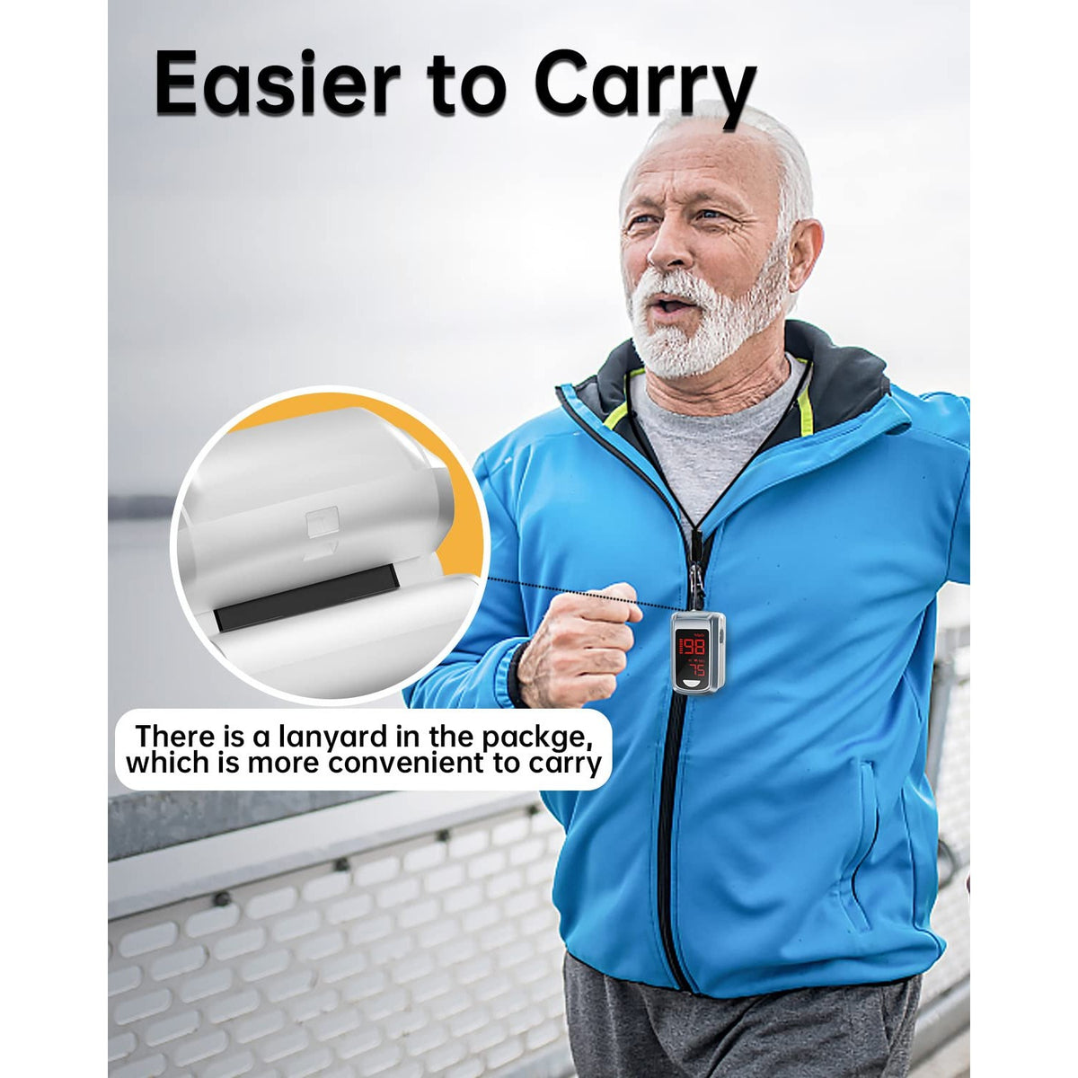 HOLFENRY Pulse Oximeter Fingertip - HOLFENRY Oxygen Monitor Fingertip Mini SpO2 Pulse Oximeter Oxygen Saturation Monitor for SpO2/Heart Rate/PI Pulse Ox