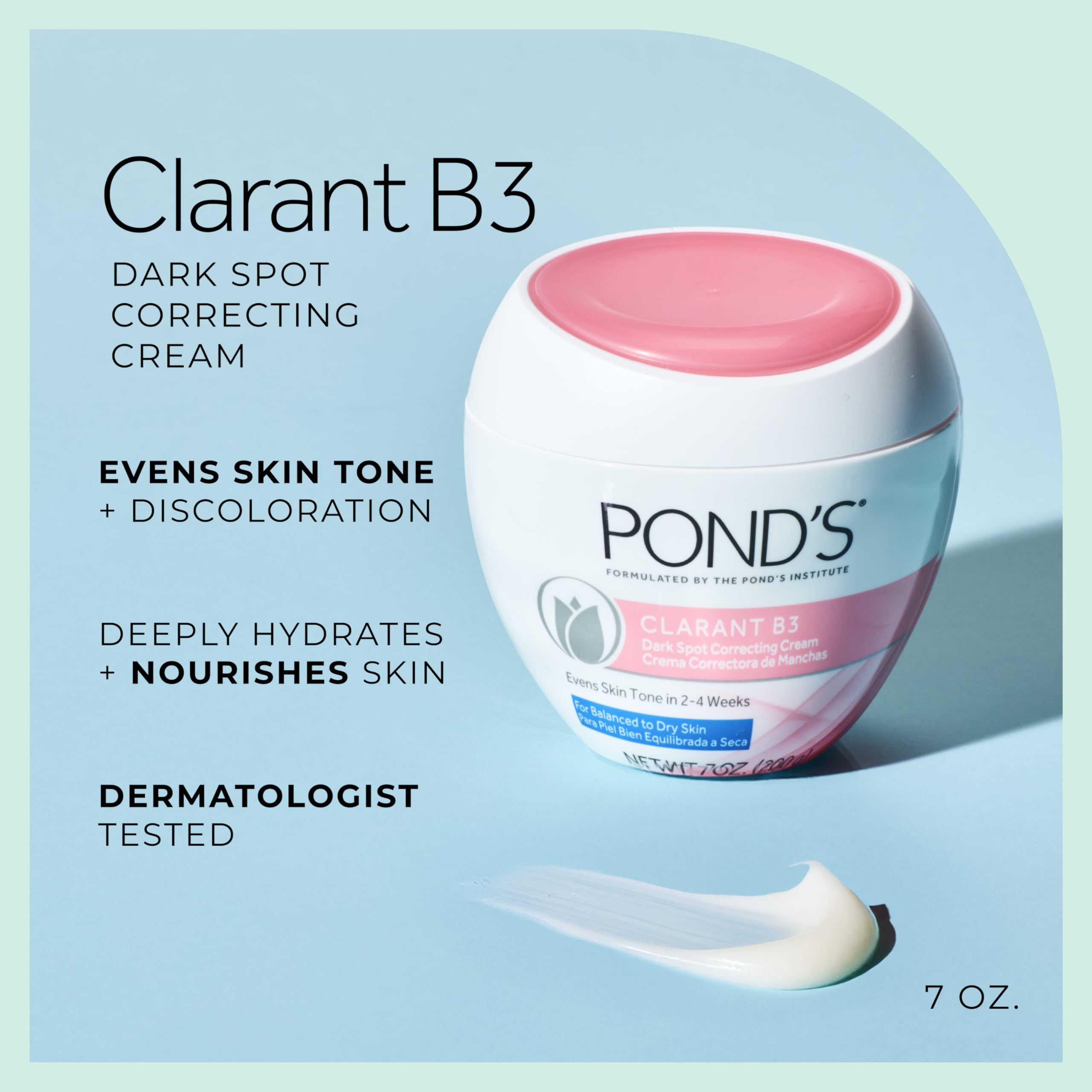 Buy now PONDâ€™S Clarant B3 Dark Spot Correcting Cream â€“ Daily Moisturizer for Dry Skin â€“ Moisturizing Face Cream with Vitamins B3 & C â€“ Dermatologist Tested, 7 oz, 2 Pack at indiglob india
