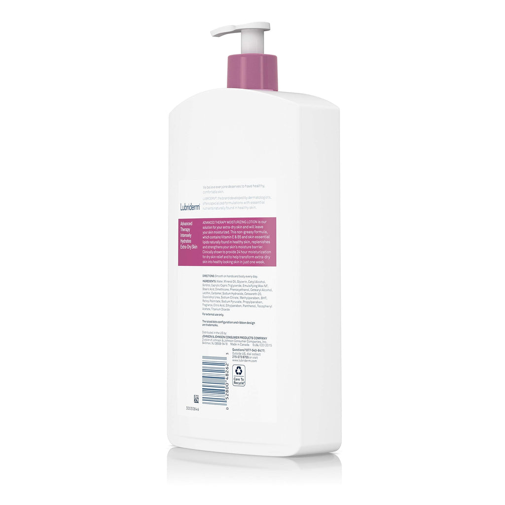 Buy now Lubriderm Advanced Therapy Moisturizing Lotion with Vitamins E and B5, Deep Hydration for Extra Dry Skin, Non-Greasy Formula, 24 fl. oz at indiglob india