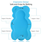 Buy now Baby Bath Cushion Infant Sponge Mat, Toddler & Newborn Bath Pad - Blue at indiglob india