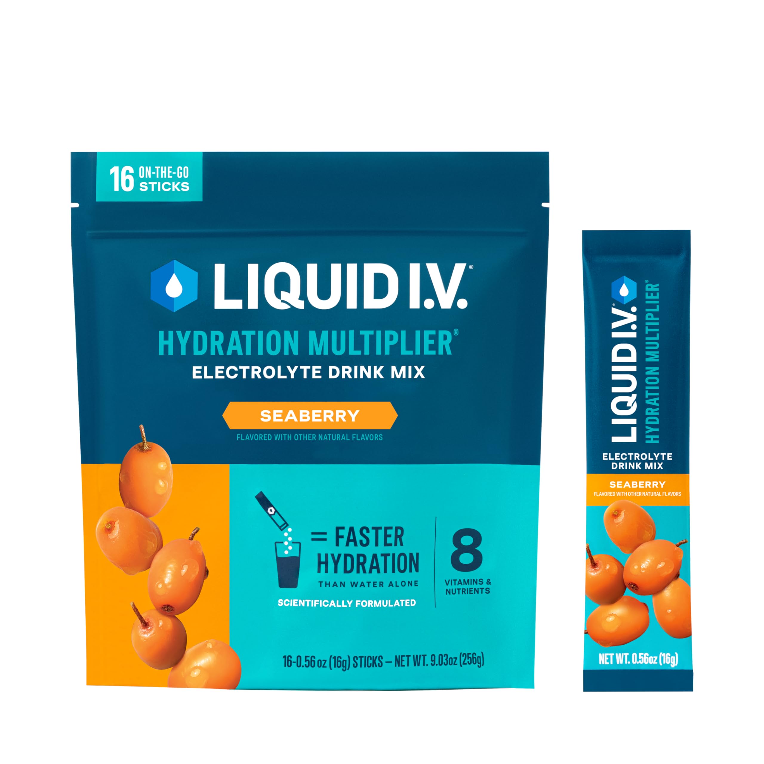Buy now Liquid I.V.Â® Hydration Multiplier - Lemon Lime | Electrolyte Powder Drink Mix | 1 Pack (16 Servings) Seaberry at indiglob india