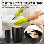 Buy now iMucci 9Pcs Black Bathroom Accessories Set with Trash Can Bathroom Set Black Bathroom Accessories Bathroom Decor at indiglob india