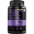 12-in-1 Melatonin Sleep Capsules - 10mg Melatonin Extra Strength with Magnesium and Balanced Blend of Ashwagandha, GABA, Chamomile Extract, L-Theanine & Valerian Root 10:1 Extract (90ct, Pack of 2)
