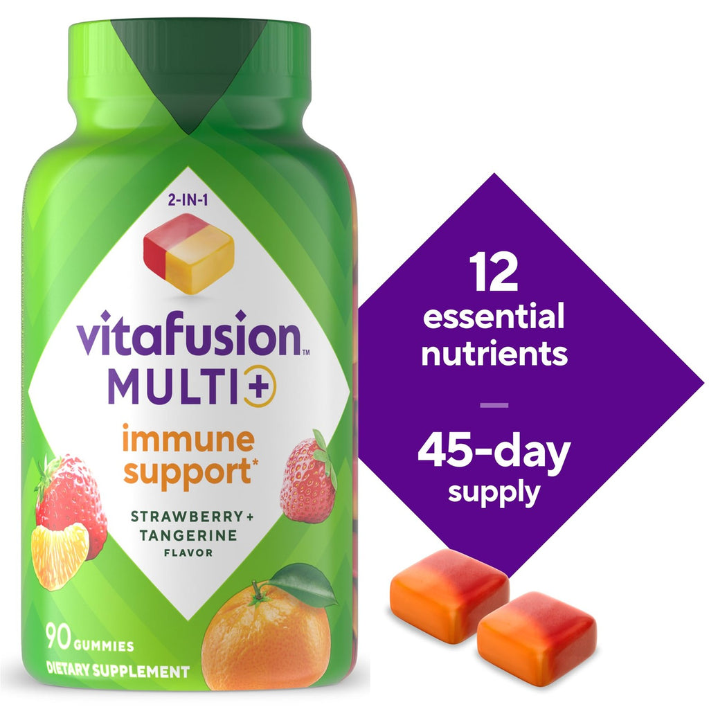 Vitafusion Multivitamin Gummies + Immune Support | 90 Adult Gummy Vitamins