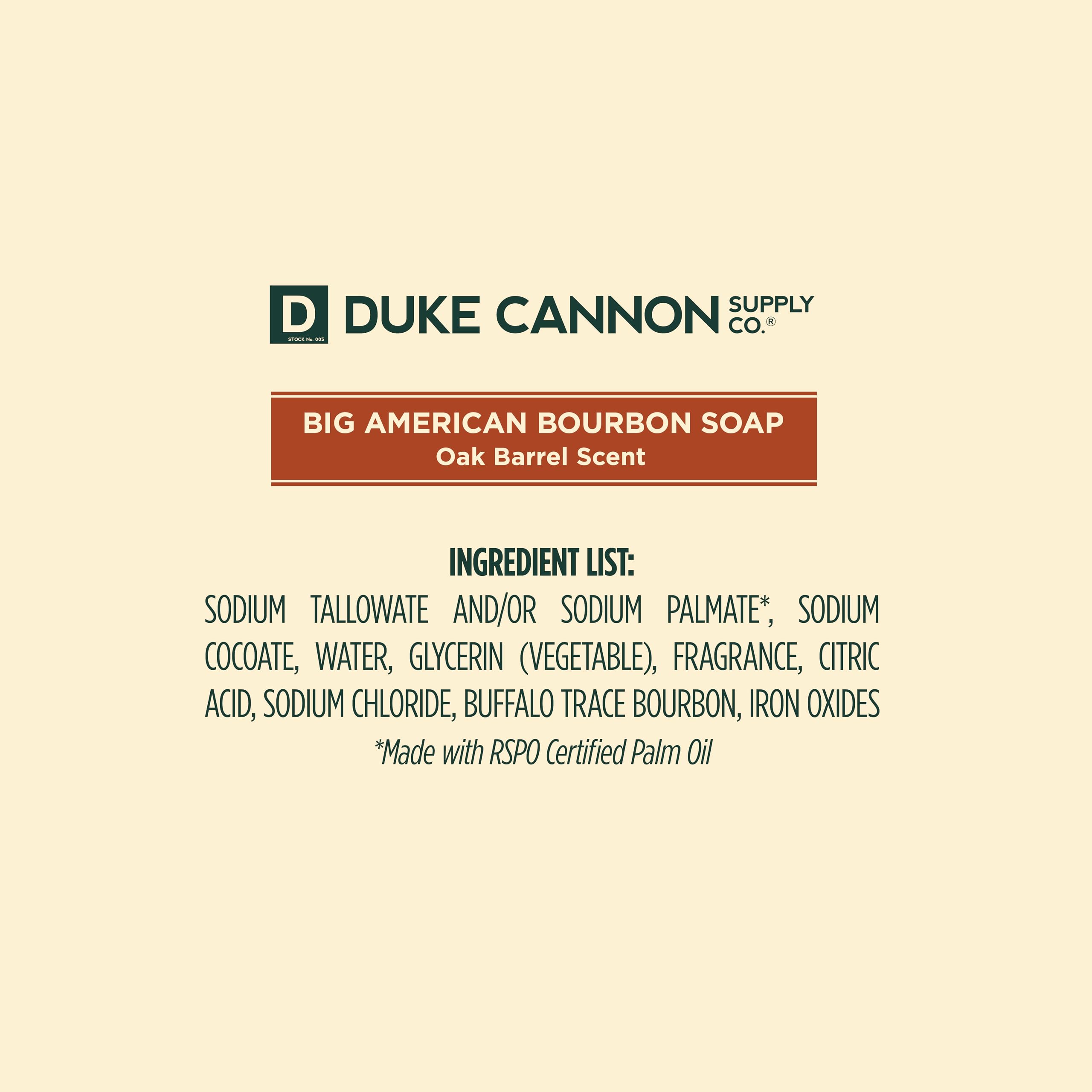Buy now Duke Cannon Supply Co. Big Brick of Soap Bar for Men Big American Bourbon (Charred Oak Barrel Scent) - Extra Large, All Skin Types, 10 oz. (3 Pack) at indiglob india