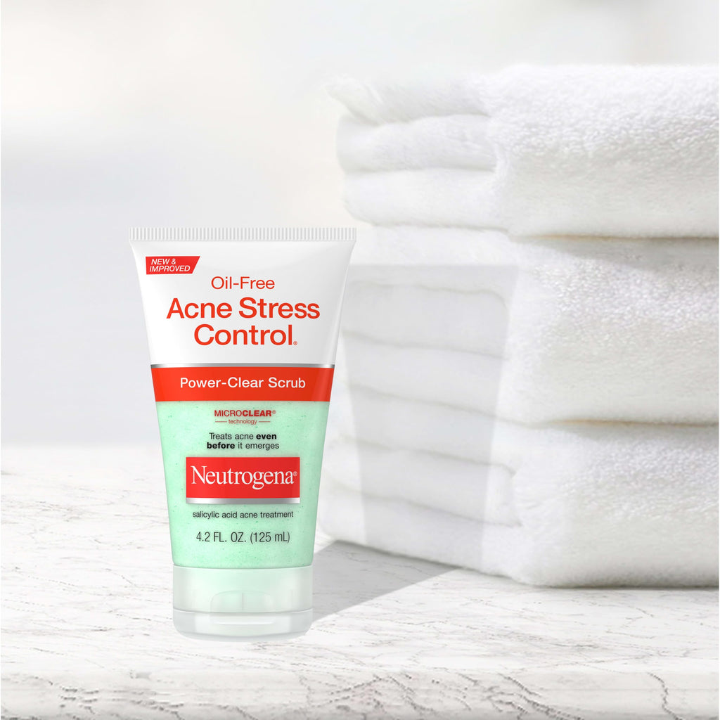 Buy now Neutrogena Oil-Free Acne Stress Control Power-Clear Scrub, 2% Salicylic Acid for Acne-Prone Skin, Exfoliating Daily Facial Scrub, 4.2 fl. oz at indiglob india