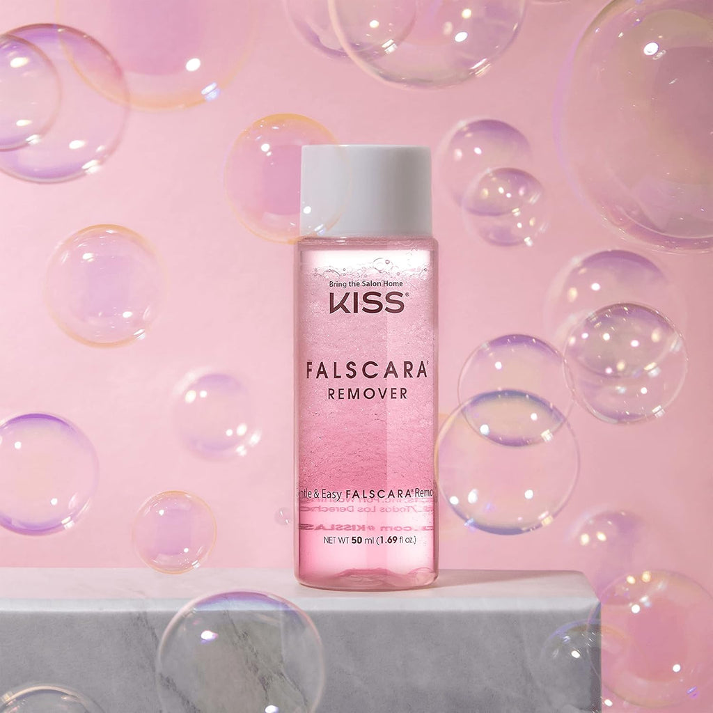 Buy now KISS Falscara DIY Eyelash Extension Remover with Natural Rosewater â€“ Gentle Soothing Nourishing Eye Cleanser for Removal of Artificial False Synthetic Eyelashes, Lash Wisps, and Bond & Seal Adhesive at indiglob india