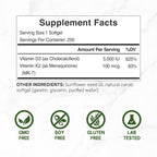 DEAL SUPPLEMENT 2 Pack Vitamin D3 5,000 IU + K2 MK7 Softgels, 500 Count | 2-in-1 Complex | Supports Heart, Bone, Teeth & Immune Health | Easy to Swallow