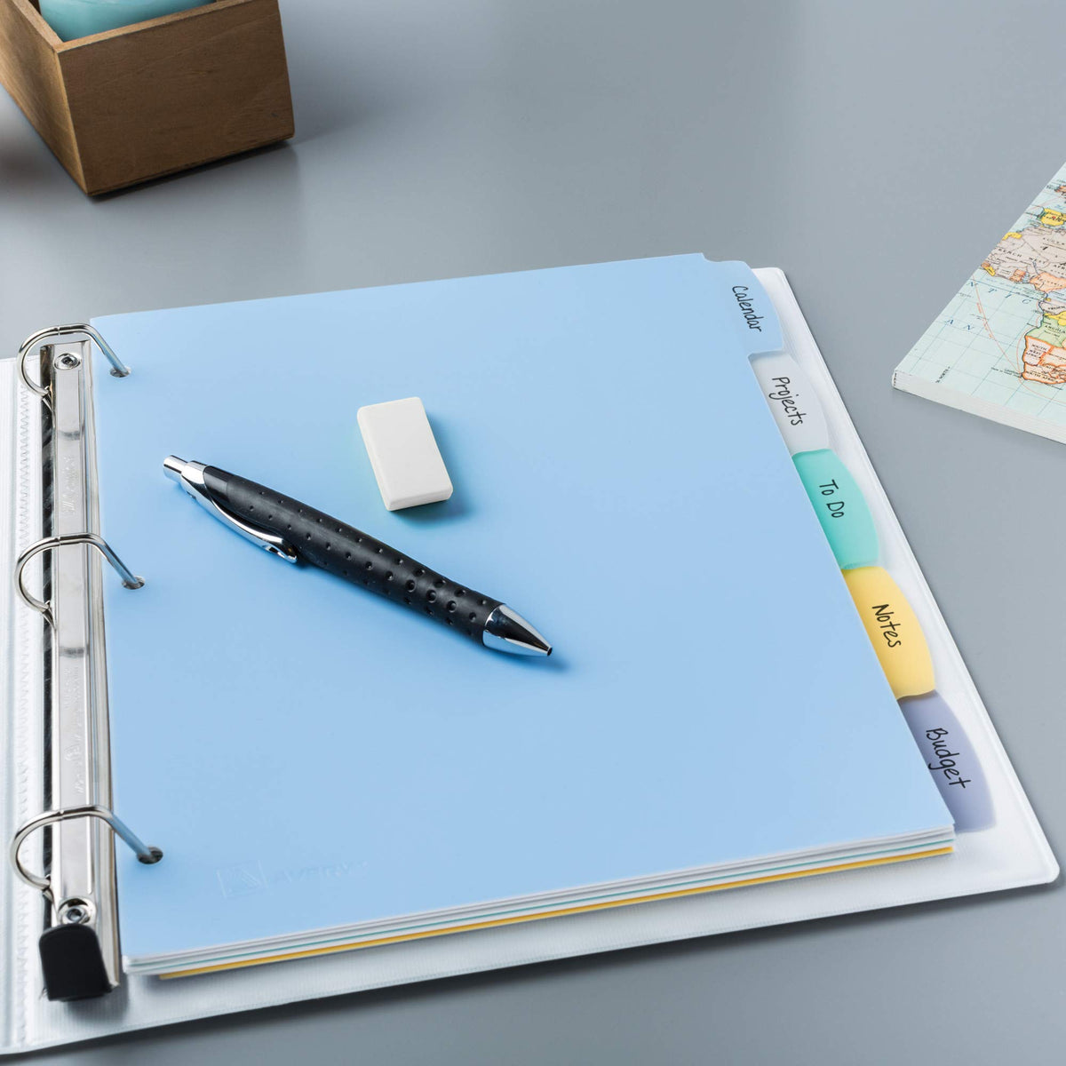 Avery Big Tab Write & Erase Plastic Dividers, 5-Tab, Color, 1 Set