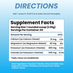 Low Sodium Electrolytes - 60 Servings - Strawberry Lemonade - Sugar Free Electrolytes Powder - Electrolytes Without Sodium - Low Sodium Electrolyte Powder