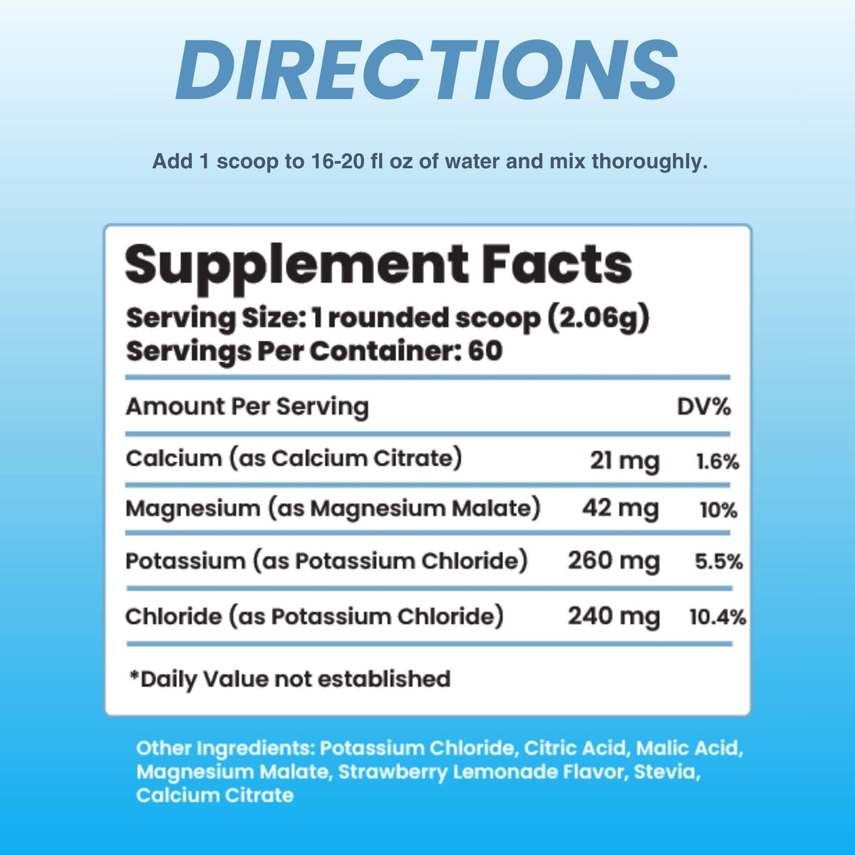 Low Sodium Electrolytes - 60 Servings - Strawberry Lemonade - Sugar Free Electrolytes Powder - Electrolytes Without Sodium - Low Sodium Electrolyte Powder