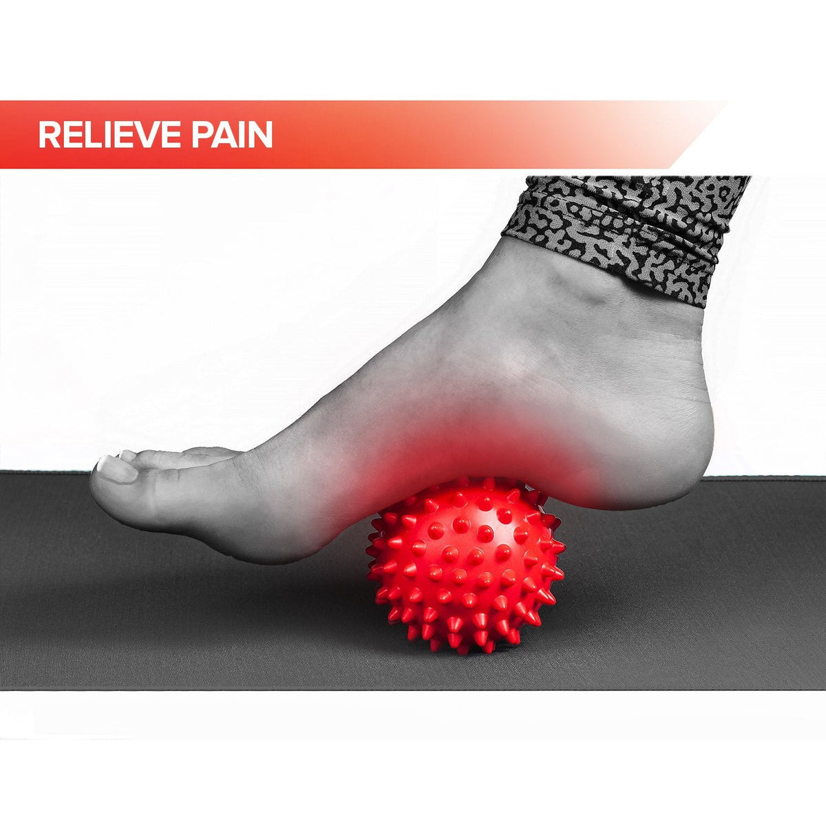 Spiky Massage Balls for Feet, Back, Hands, Muscles - Firm, Medium and Soft Spiked Massager Rollers for Plantar Fasciitis, Exercise, Neuro-Balance, Physical Therapy, 3-inch