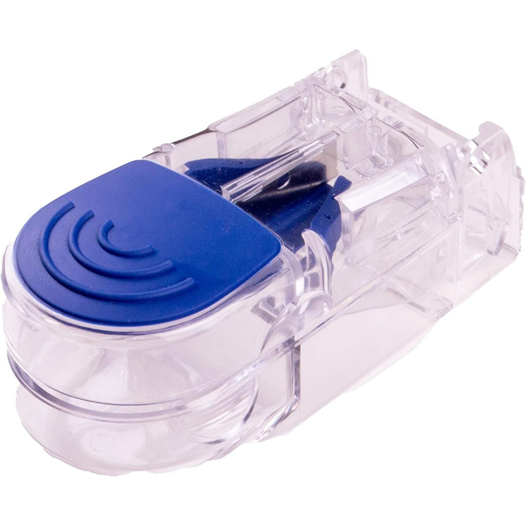 Buy now Apex Ultra Pill Cutter, Professional Medical Pill Splitter with Retracting Blade Guard, for Precise Cutting Small or Large Tablets, Vitamins, Blue/Green and Clear, 1 Count, Compact & Travel-Friendly at indiglob india