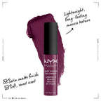 Buy now NYX PROFESSIONAL MAKEUP Soft Matte Lip Cream, Lightweight Liquid Lipstick - Transylvania (Matte Deep Violet) at indiglob india