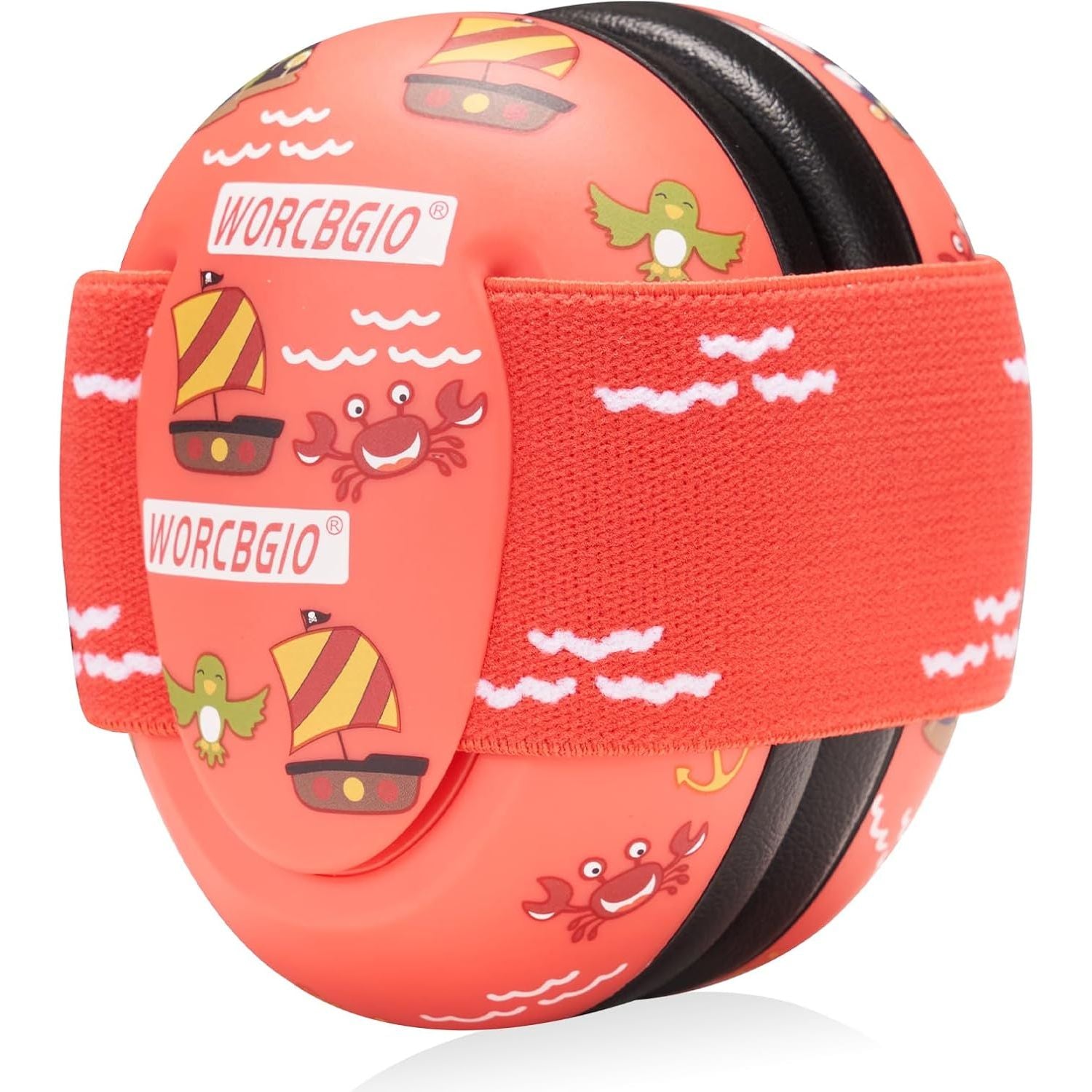 Buy now Infant Ear Protection Noise Cancelling Baby Ear Muffs, Toddler Hearing Protection with Adjustable Elastic Headband (Bear, White Sailboat at indiglob india