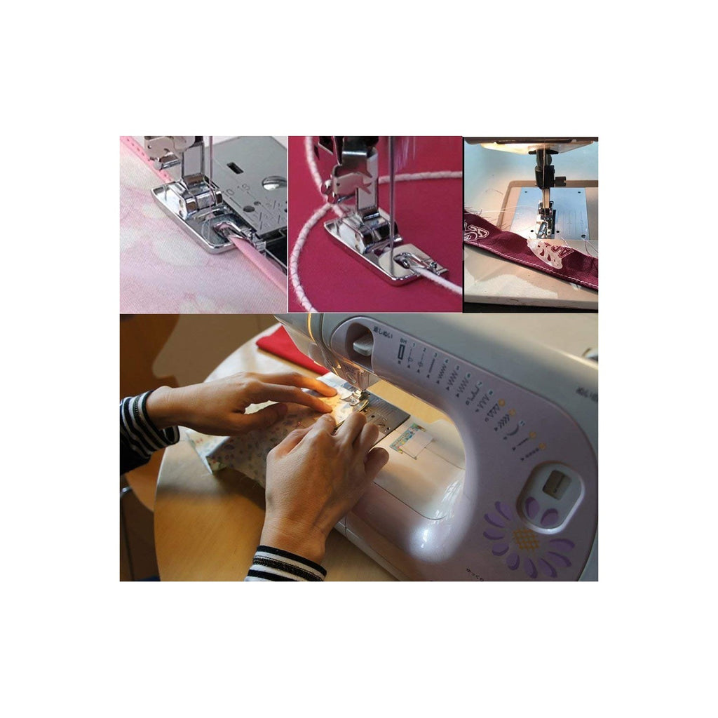 3Pcs Narrow Rolled Hem Sewing Machine Presser Foot Set (3mm, 4mm and 6mm) for All Low Shank Snap-On Singer, Brother, Babylock, Euro-Pro, Janome, Kenmore, White, Elna Sewing Machines